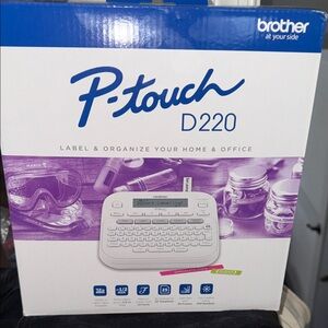 Brother P-touch D220 Label Maker - White & Blue